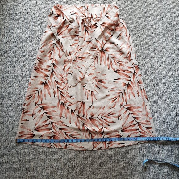 Ann Taylor linen blend midi skirt - Picture 2 of 9